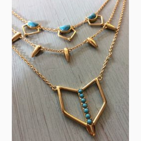Stella & Dot Turquoise Stone Layering Necklace - Picture 3 of 4